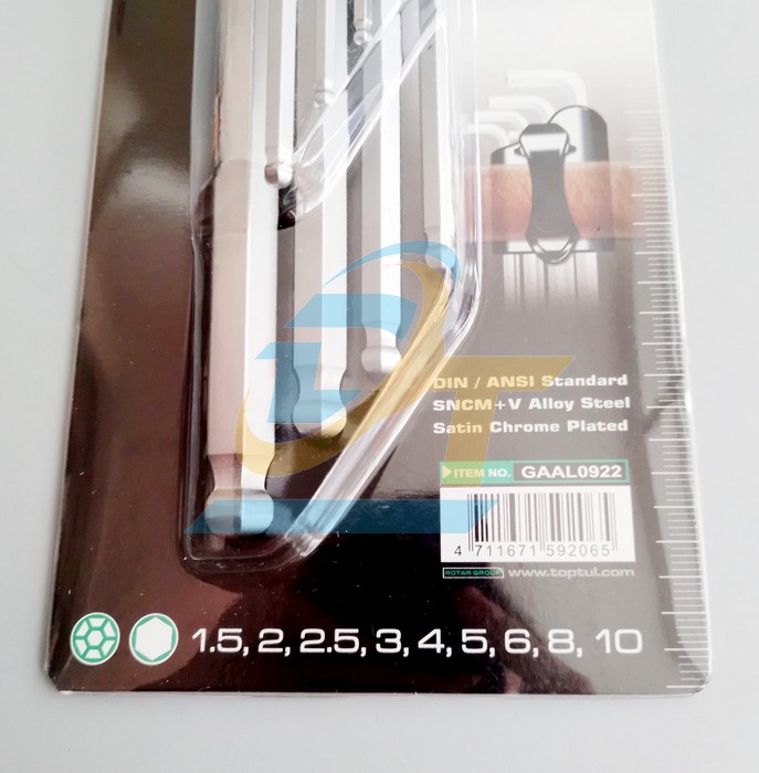 Bộ lục gi&aacute;c đầu bi 9 c&acirc;y d&agrave;i 1.5-10mm Toptul GAAL0922 GAAL0922 TOPTUL | Gi&aacute; rẻ nhất - C&ocirc;ng Ty TNHH Thương Mại Dịch Vụ Đạt T&acirc;m