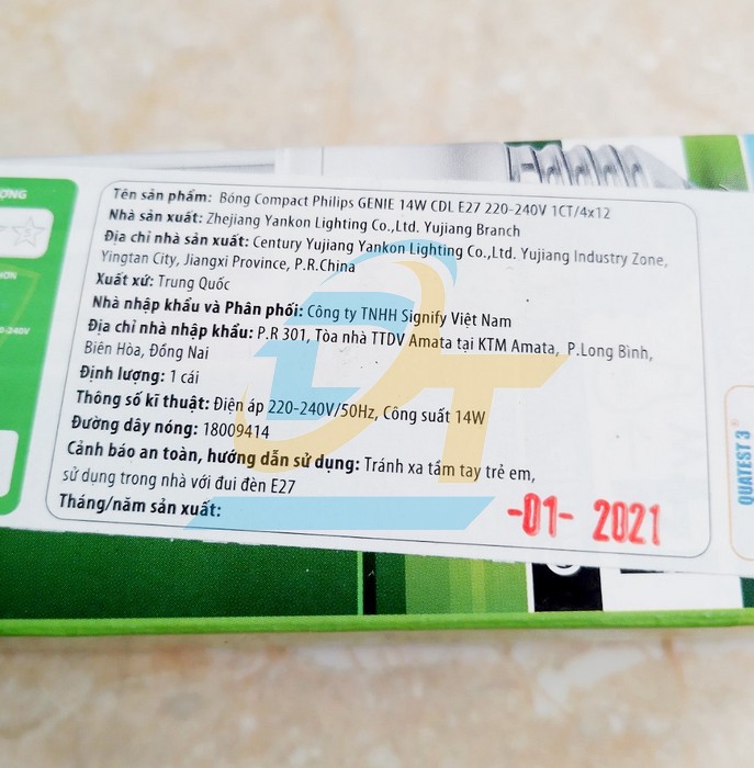B&oacute;ng đ&egrave;n Compact Philips Genie 3U 14W  Philips | Gi&aacute; rẻ nhất - C&ocirc;ng Ty TNHH Thương Mại Dịch Vụ Đạt T&acirc;m