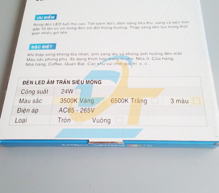 Đ&egrave;n led Panel &acirc;m trần Asia 24W 3500K  ASIA | Gi&aacute; rẻ nhất - C&ocirc;ng Ty TNHH Thương Mại Dịch Vụ Đạt T&acirc;m