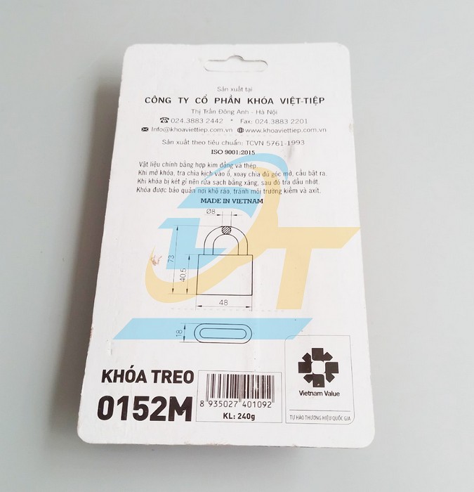 Kh&oacute;a treo đồng 5F2 Việt Tiệp 0152M (Thay thế m&atilde; 1466/52M) 0152M (1466/52M) VietTiep | Gi&aacute; rẻ nhất - C&ocirc;ng Ty TNHH Thương Mại Dịch Vụ Đạt T&acirc;m