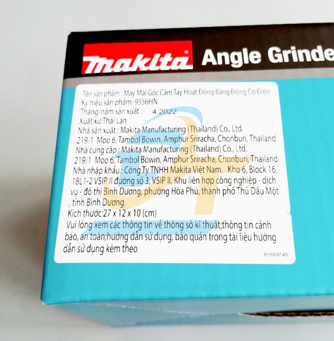 M&aacute;y m&agrave;i g&oacute;c 100mm Makita 9556HN 9556HN Makita | Gi&aacute; rẻ nhất - C&ocirc;ng Ty TNHH Thương Mại Dịch Vụ Đạt T&acirc;m