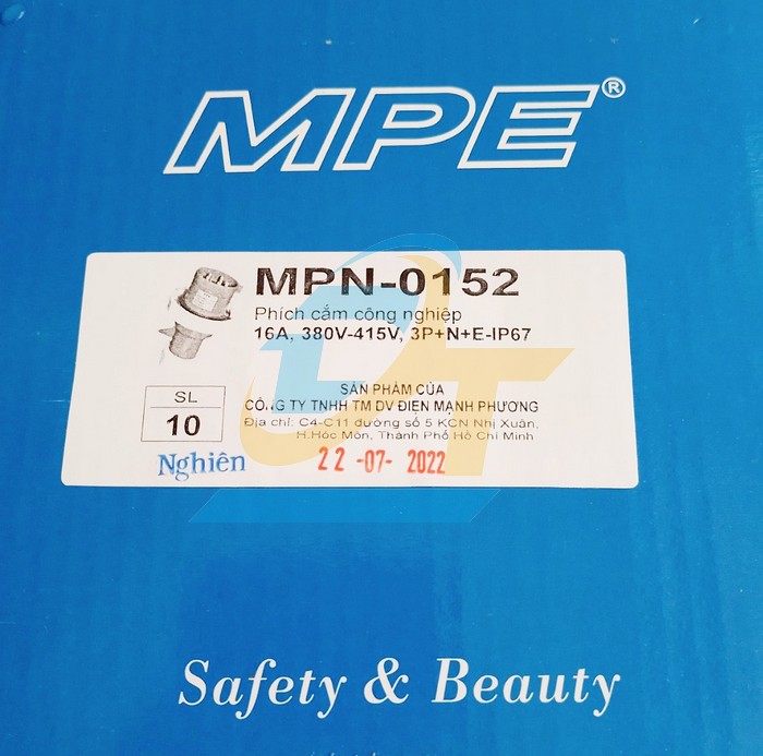 Ph&iacute;ch cắm c&ocirc;ng nghiệp 3P 16A 415V MPE MPN-0152 MPN-0152 MPE | Gi&aacute; rẻ nhất - C&ocirc;ng Ty TNHH Thương Mại Dịch Vụ Đạt T&acirc;m