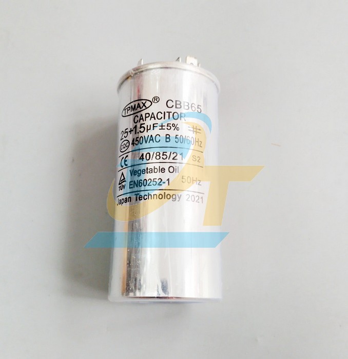 Tụ điều h&ograve;a 3 ch&acirc;n 450V TPMAX CBB65 25+1.5 uF  Japan | Gi&aacute; rẻ nhất - C&ocirc;ng Ty TNHH Thương Mại Dịch Vụ Đạt T&acirc;m