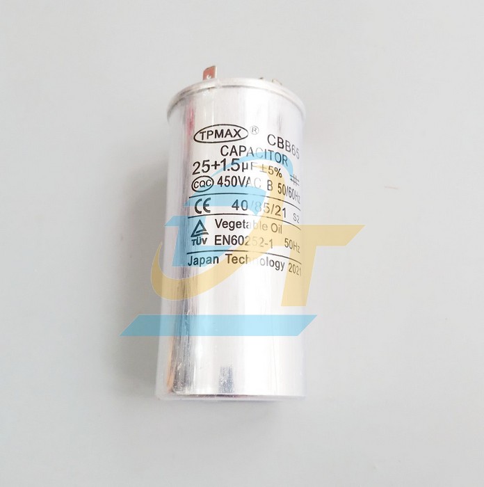 Tụ điều h&ograve;a 3 ch&acirc;n 450V TPMAX CBB65 25+1.5 uF  Japan | Gi&aacute; rẻ nhất - C&ocirc;ng Ty TNHH Thương Mại Dịch Vụ Đạt T&acirc;m