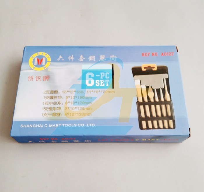 Bộ đục v&agrave; đột sắt 6 chi tiết C-Mart A0127 A0127 C-MART | Gi&aacute; rẻ nhất - C&ocirc;ng Ty TNHH Thương Mại Dịch Vụ Đạt T&acirc;m