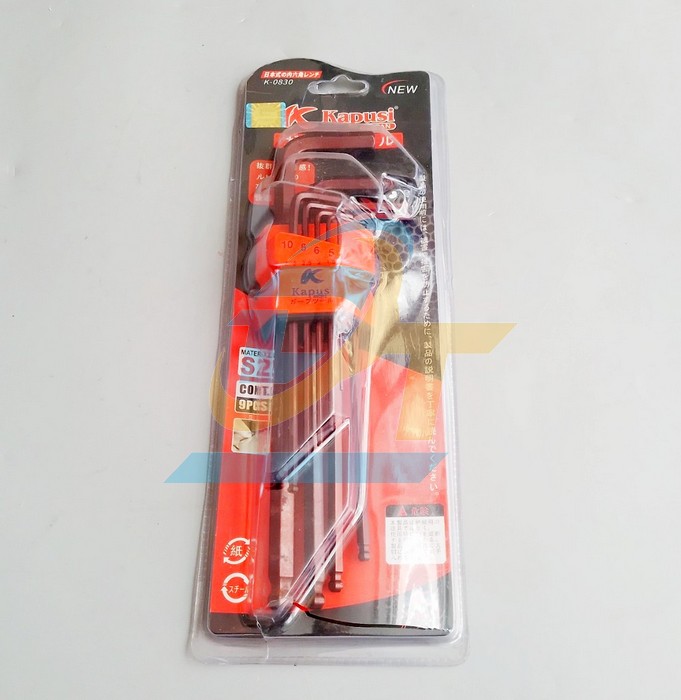 Bộ lục gi&aacute;c đầu bi 9 c&acirc;y 1.5-10mm Kapusi K-0830 K-0830 Kapusi | Gi&aacute; rẻ nhất - C&ocirc;ng Ty TNHH Thương Mại Dịch Vụ Đạt T&acirc;m