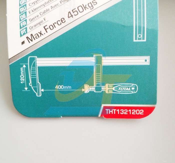 Kẹp gỗ chữ F 120x400mm Total THT1321202 THT1321202 Total | Gi&aacute; rẻ nhất - C&ocirc;ng Ty TNHH Thương Mại Dịch Vụ Đạt T&acirc;m