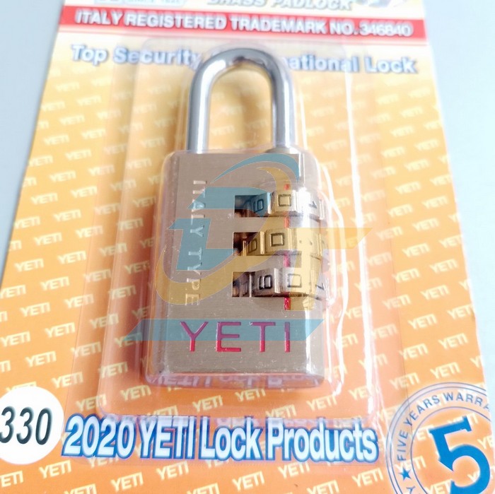 Ổ kh&oacute;a số đồng thau 30mm Yeti 330  YETI-LOCK | Gi&aacute; rẻ nhất - C&ocirc;ng Ty TNHH Thương Mại Dịch Vụ Đạt T&acirc;m
