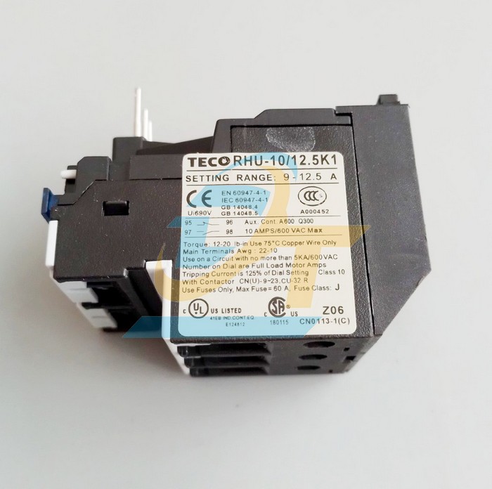 Relay nhiệt 9-12.5A Teco RHU-10/12.5K1 RHU-10/12.5K1 Teco | Gi&aacute; rẻ nhất - C&ocirc;ng Ty TNHH Thương Mại Dịch Vụ Đạt T&acirc;m