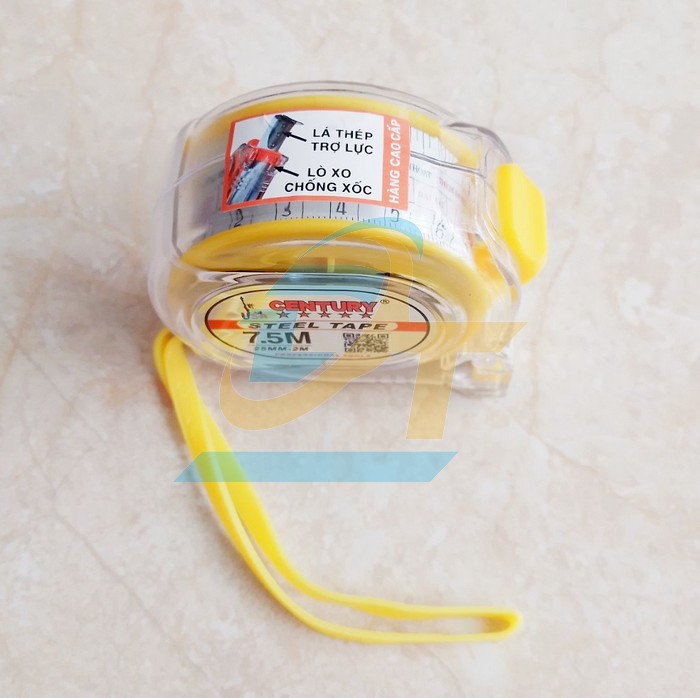 Thước cuộn th&eacute;p nhựa trong 2 mặt 7.5mx25mm lỗ ban Century  Century | Gi&aacute; rẻ nhất - C&ocirc;ng Ty TNHH Thương Mại Dịch Vụ Đạt T&acirc;m