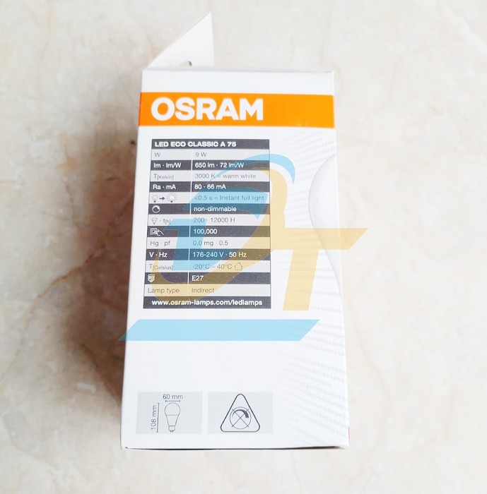 B&oacute;ng đ&egrave;n Led bulb tr&ograve;n 9W 3000K Osram LECLA9W-830-E27 LECLA9W-830-E27 OSRAM | Gi&aacute; rẻ nhất - C&ocirc;ng Ty TNHH Thương Mại Dịch Vụ Đạt T&acirc;m