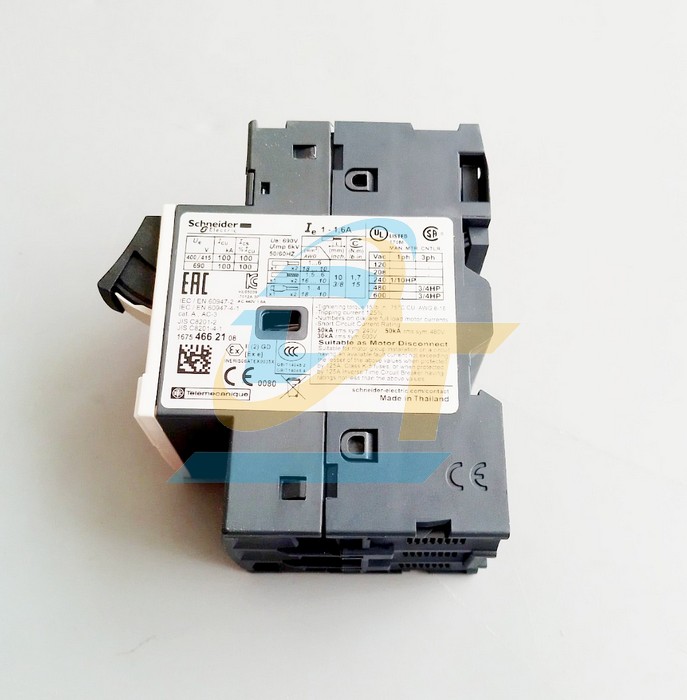 Cầu dao bảo vệ động cơ 3P 1.0-1.6A Schneider GV2ME06 GV2ME06 SCHNEIDER | Gi&aacute; rẻ nhất - C&ocirc;ng Ty TNHH Thương Mại Dịch Vụ Đạt T&acirc;m