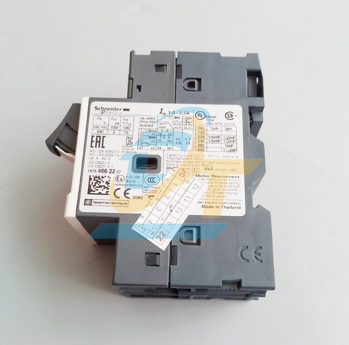 Cầu dao bảo vệ động cơ 3P 1.6-2.5A Schneider GV2ME07 GV2ME07 SCHNEIDER | Gi&aacute; rẻ nhất - C&ocirc;ng Ty TNHH Thương Mại Dịch Vụ Đạt T&acirc;m