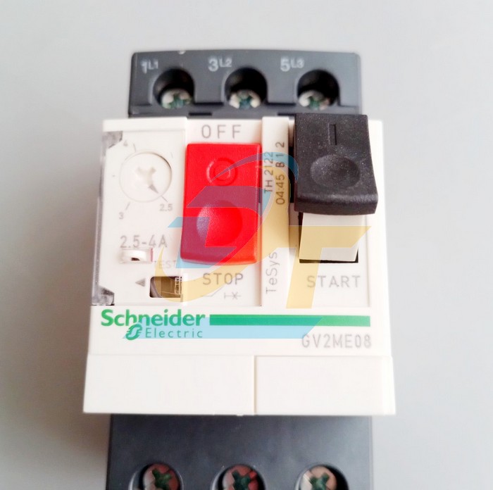 Cầu dao bảo vệ động cơ 3P 2.5-4A Schneider GV2ME08 GV2ME08 SCHNEIDER | Gi&aacute; rẻ nhất - C&ocirc;ng Ty TNHH Thương Mại Dịch Vụ Đạt T&acirc;m