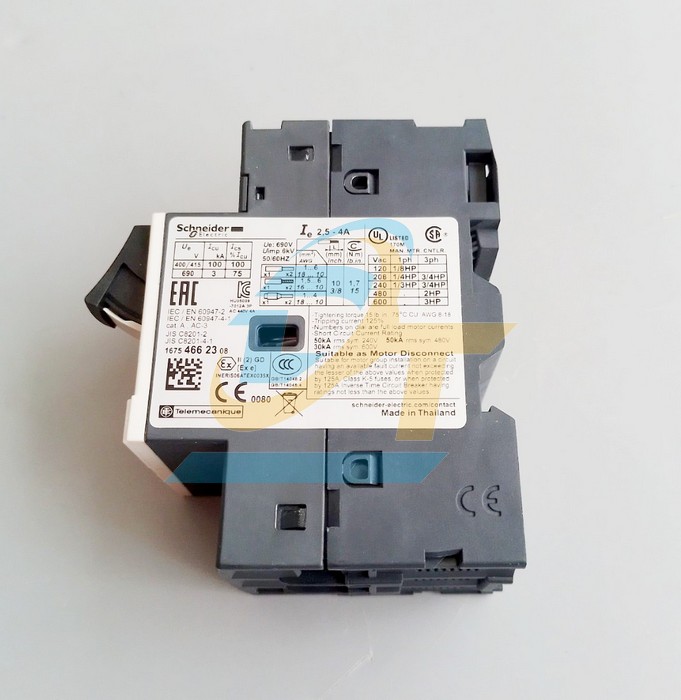 Cầu dao bảo vệ động cơ 3P 2.5-4A Schneider GV2ME08 GV2ME08 SCHNEIDER | Gi&aacute; rẻ nhất - C&ocirc;ng Ty TNHH Thương Mại Dịch Vụ Đạt T&acirc;m