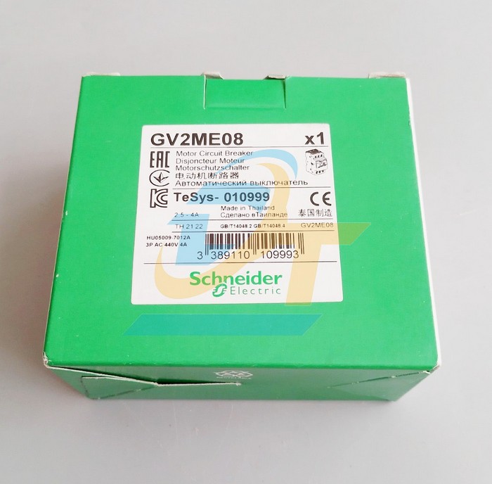 Cầu dao bảo vệ động cơ 3P 2.5-4A Schneider GV2ME08 GV2ME08 SCHNEIDER | Gi&aacute; rẻ nhất - C&ocirc;ng Ty TNHH Thương Mại Dịch Vụ Đạt T&acirc;m