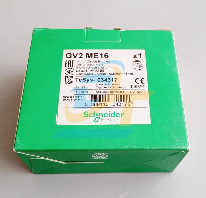 Cầu dao bảo vệ động cơ 3P 9-14A Schneider GV2ME16 GV2ME16 SCHNEIDER | Gi&aacute; rẻ nhất - C&ocirc;ng Ty TNHH Thương Mại Dịch Vụ Đạt T&acirc;m