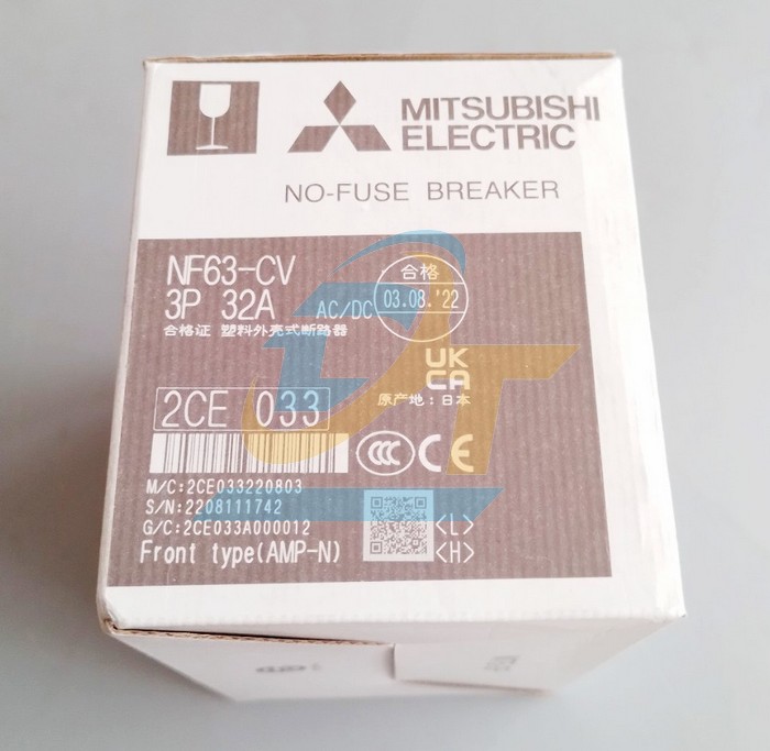 Cầu dao điện MCCB (khối) Mitsubishi NF63-CV 3P 32A 5kA  MITSUBISHI | Gi&aacute; rẻ nhất - C&ocirc;ng Ty TNHH Thương Mại Dịch Vụ Đạt T&acirc;m