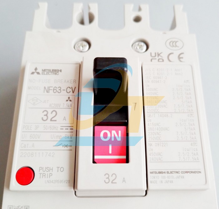 Cầu dao điện MCCB (khối) Mitsubishi NF63-CV 3P 32A 5kA  MITSUBISHI | Gi&aacute; rẻ nhất - C&ocirc;ng Ty TNHH Thương Mại Dịch Vụ Đạt T&acirc;m