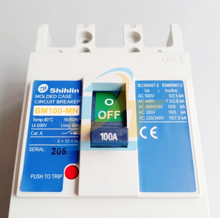 Cầu dao điện MCCB (khối) Shihlin BM100-MN 3P 100A 10kA  Shihlin | Gi&aacute; rẻ nhất - C&ocirc;ng Ty TNHH Thương Mại Dịch Vụ Đạt T&acirc;m