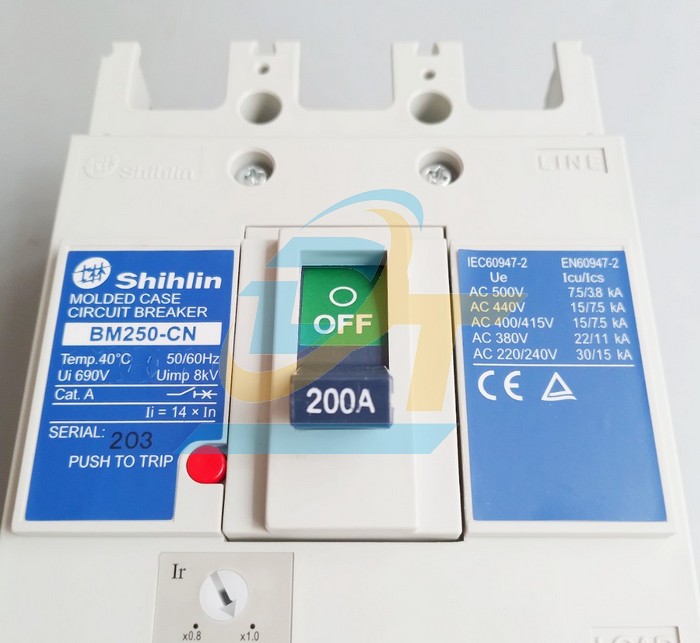 Cầu dao điện MCCB (khối) Shihlin BM250-CN 3P 200A 22kA  Shihlin | Gi&aacute; rẻ nhất - C&ocirc;ng Ty TNHH Thương Mại Dịch Vụ Đạt T&acirc;m