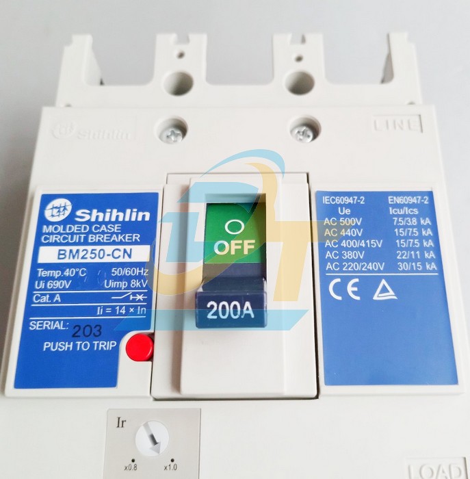 Cầu dao điện MCCB (khối) Shihlin BM250-CN 3P 200A 22kA  Shihlin | Gi&aacute; rẻ nhất - C&ocirc;ng Ty TNHH Thương Mại Dịch Vụ Đạt T&acirc;m