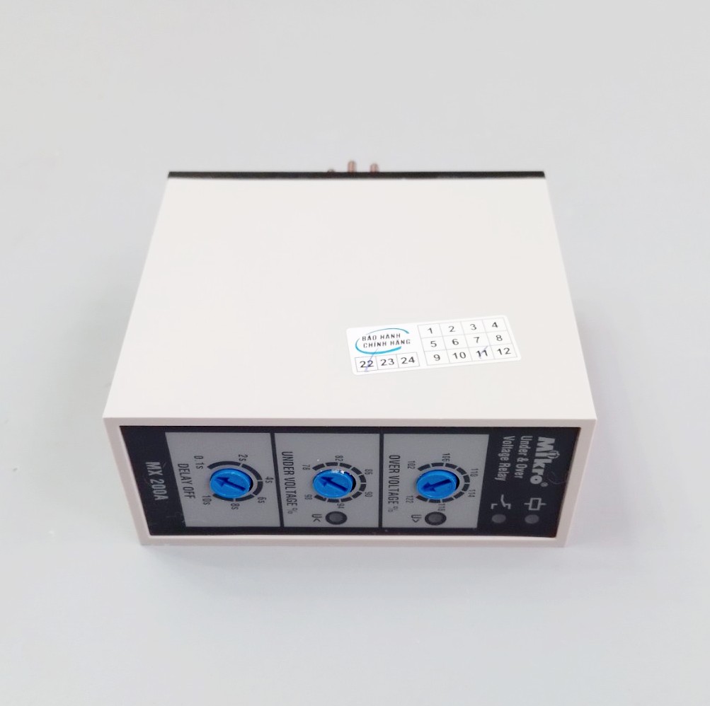 Relay bảo vệ điện &aacute;p 11 ch&acirc;n 380V Mikro MX200A  Mikro | Gi&aacute; rẻ nhất - C&ocirc;ng Ty TNHH Thương Mại Dịch Vụ Đạt T&acirc;m