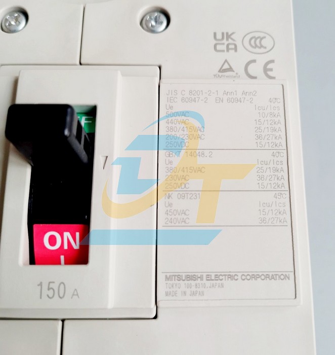 Cầu dao điện MCCB (khối) Mitsubishi NF250-CV 3P 150A 25kA  MITSUBISHI | Gi&aacute; rẻ nhất - C&ocirc;ng Ty TNHH Thương Mại Dịch Vụ Đạt T&acirc;m
