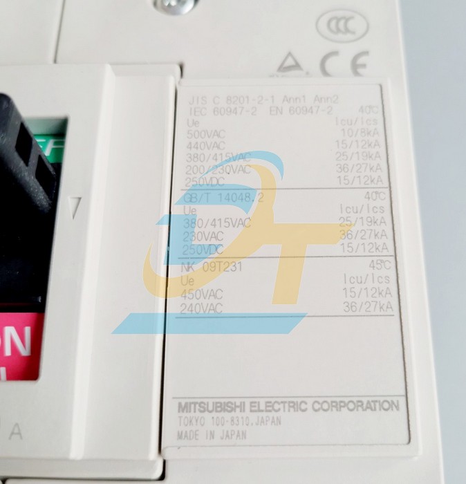 Cầu dao điện MCCB (khối) Mitsubishi NF250-CV 3P 250A 25kA  MITSUBISHI | Gi&aacute; rẻ nhất - C&ocirc;ng Ty TNHH Thương Mại Dịch Vụ Đạt T&acirc;m