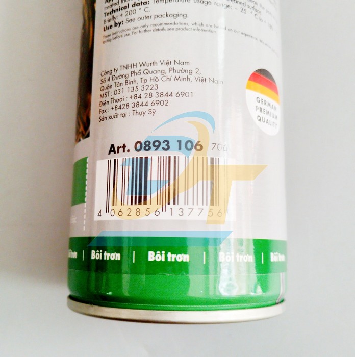 Chai xịt mỡ b&ograve; nước b&ocirc;i trơn chịu nhiệt 500ml Wurth HHS 2000 HHS 2000 WURTH | Gi&aacute; rẻ nhất - C&ocirc;ng Ty TNHH Thương Mại Dịch Vụ Đạt T&acirc;m