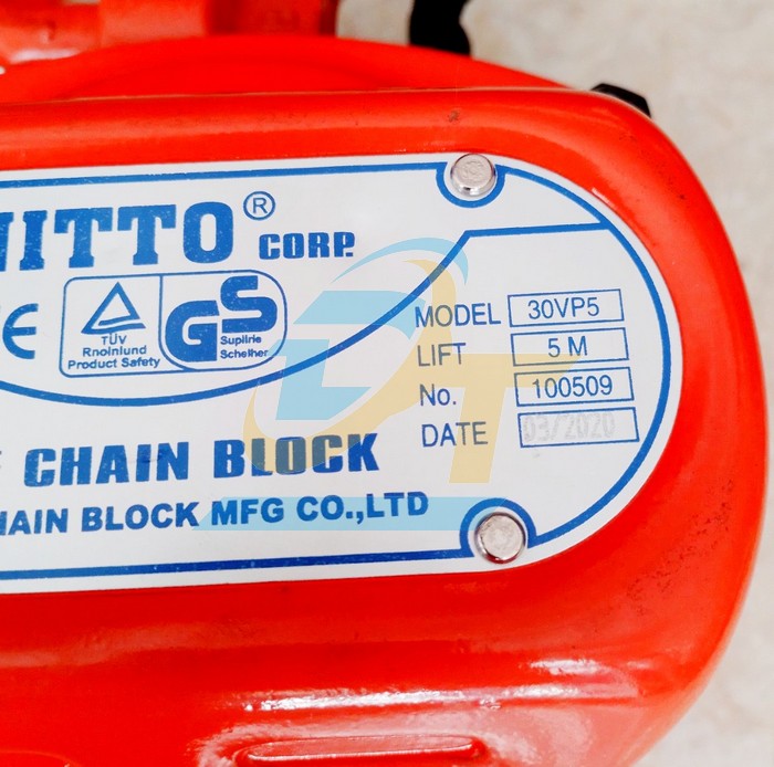 Pa lăng x&iacute;ch k&eacute;o tay 3 tấn 5 m&eacute;t Nitto 30VP5 30VP5 Nitto | Gi&aacute; rẻ nhất - C&ocirc;ng Ty TNHH Thương Mại Dịch Vụ Đạt T&acirc;m