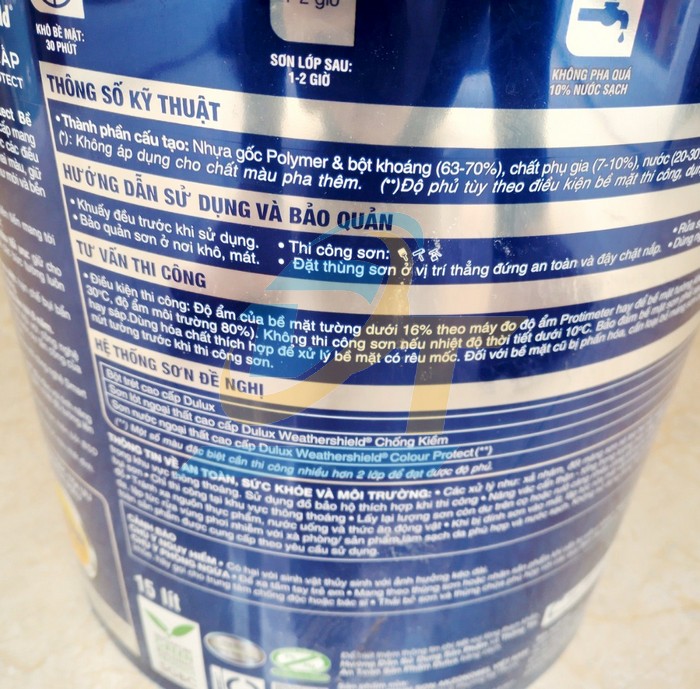 Sơn nước ngoại thất Dulux Weathershield Colour Protect E015 Mờ - Th&ugrave;ng 15L  Dulux | Gi&aacute; rẻ nhất - C&ocirc;ng Ty TNHH Thương Mại Dịch Vụ Đạt T&acirc;m
