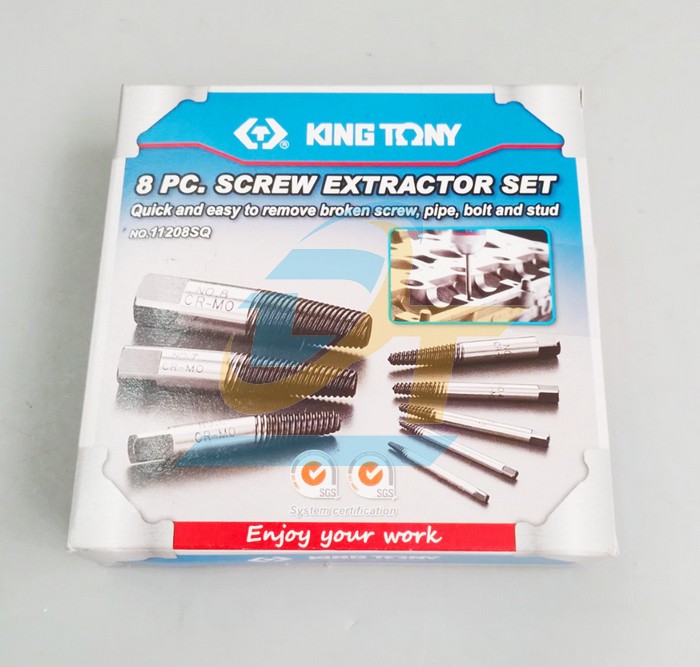 Bộ mũi ren lấy ốc g&atilde;y 8 chi tiết Kingtony 11208SQ 11208SQ KingTony | Gi&aacute; rẻ nhất - C&ocirc;ng Ty TNHH Thương Mại Dịch Vụ Đạt T&acirc;m