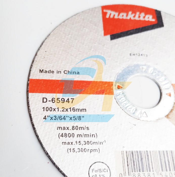 Đ&aacute; cắt inox mỏng 100x1.2x16mm Makita D-65947 D-65947 Makita | Gi&aacute; rẻ nhất - C&ocirc;ng Ty TNHH Thương Mại Dịch Vụ Đạt T&acirc;m