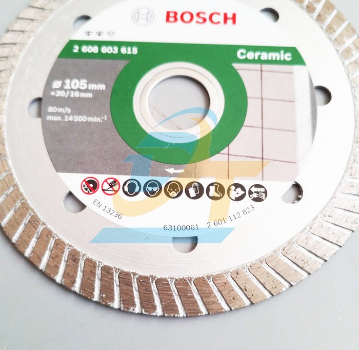 Đĩa cắt kim cương Turbo 105x20/16mm Ceramic Bosch 2608603615 2608603615 Bosch | Gi&aacute; rẻ nhất - C&ocirc;ng Ty TNHH Thương Mại Dịch Vụ Đạt T&acirc;m