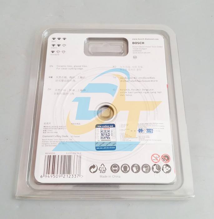 Đĩa cắt kim cương Turbo 105x20/16mm Ceramic Bosch 2608603615 2608603615 Bosch | Gi&aacute; rẻ nhất - C&ocirc;ng Ty TNHH Thương Mại Dịch Vụ Đạt T&acirc;m