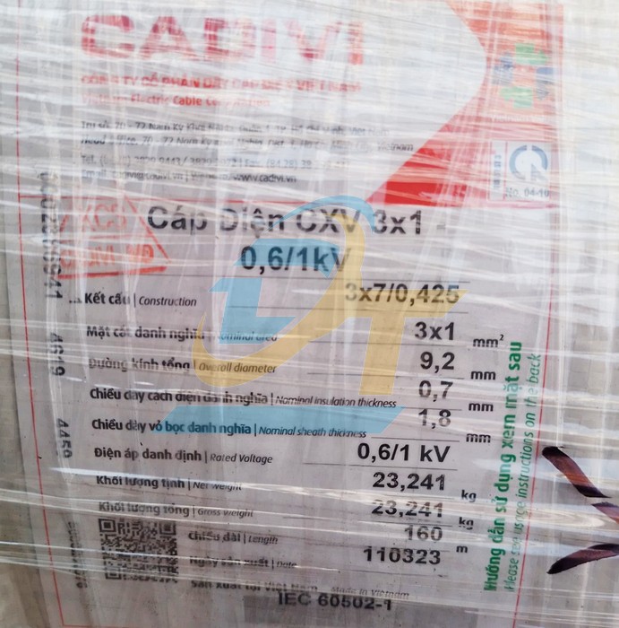 D&acirc;y c&aacute;p điện Cadivi CXV 3x1.0 - 0.6/1kV  Cadivi | Gi&aacute; rẻ nhất - C&ocirc;ng Ty TNHH Thương Mại Dịch Vụ Đạt T&acirc;m