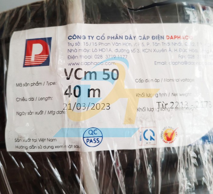 D&acirc;y c&aacute;p điện đơn mềm 1 l&otilde;i Lion VCm 50  Daphaco | Gi&aacute; rẻ nhất - C&ocirc;ng Ty TNHH Thương Mại Dịch Vụ Đạt T&acirc;m