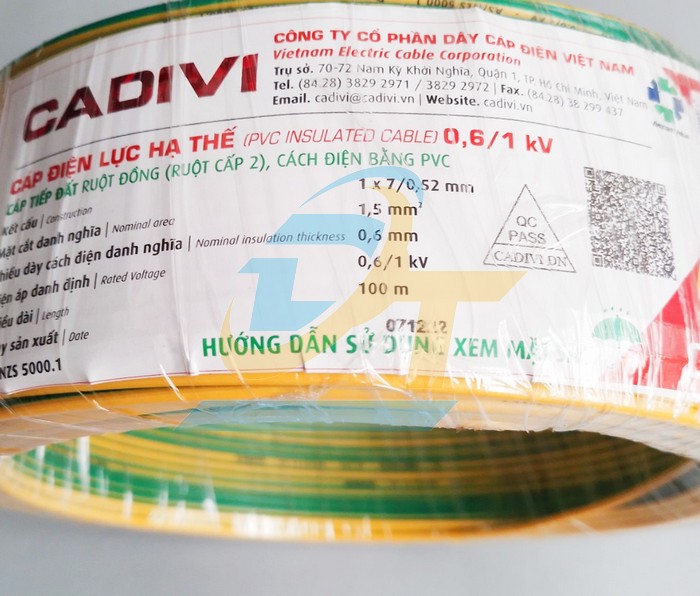 D&acirc;y điện Cadivi CV 1.5 - 0.6/1kV  Cadivi | Gi&aacute; rẻ nhất - C&ocirc;ng Ty TNHH Thương Mại Dịch Vụ Đạt T&acirc;m