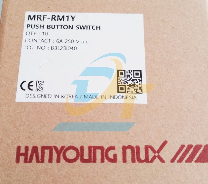 N&uacute;t nhấn nhả phi 22 kh&ocirc;ng đ&egrave;n m&agrave;u v&agrave;ng Hanyoung MRF-RM1Y MRF-RM1Y Hanyoung | Gi&aacute; rẻ nhất - C&ocirc;ng Ty TNHH Thương Mại Dịch Vụ Đạt T&acirc;m