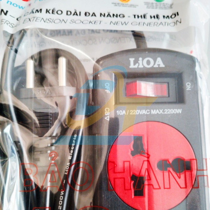 Ổ cắm 3 lỗ 3 chấu d&acirc;y d&agrave;i 3m c&oacute; c&ocirc;ng tắc LiOA 3DND3.2.10  LiOA | Gi&aacute; rẻ nhất - C&ocirc;ng Ty TNHH Thương Mại Dịch Vụ Đạt T&acirc;m