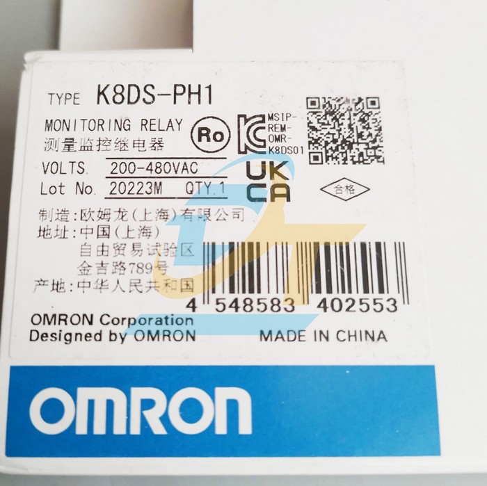 Relay bảo vệ mất pha Omron K8DS-PH1 K8DS-PH1 Omron | Gi&aacute; rẻ nhất - C&ocirc;ng Ty TNHH Thương Mại Dịch Vụ Đạt T&acirc;m