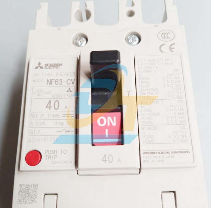 Cầu dao điện MCCB (khối) Mitsubishi NF63-CV 3P 40A 5kA  MITSUBISHI | Gi&aacute; rẻ nhất - C&ocirc;ng Ty TNHH Thương Mại Dịch Vụ Đạt T&acirc;m
