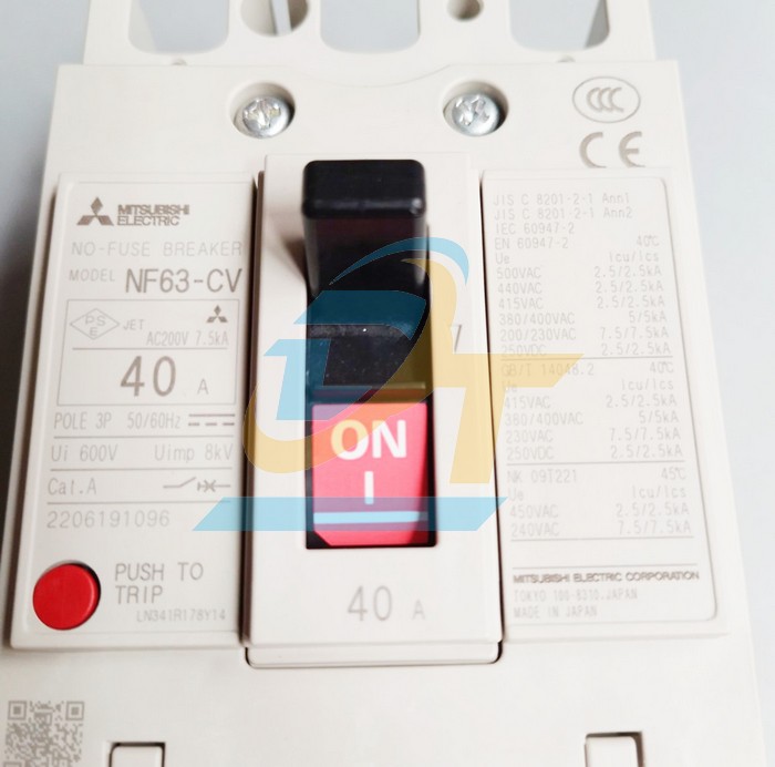 Cầu dao điện MCCB (khối) Mitsubishi NF63-CV 3P 40A 5kA  MITSUBISHI | Gi&aacute; rẻ nhất - C&ocirc;ng Ty TNHH Thương Mại Dịch Vụ Đạt T&acirc;m