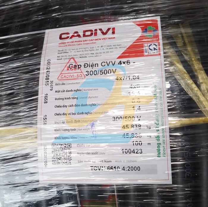 D&acirc;y c&aacute;p điện Cadivi CVV 4x6 - 300/500V  Cadivi | Gi&aacute; rẻ nhất - C&ocirc;ng Ty TNHH Thương Mại Dịch Vụ Đạt T&acirc;m