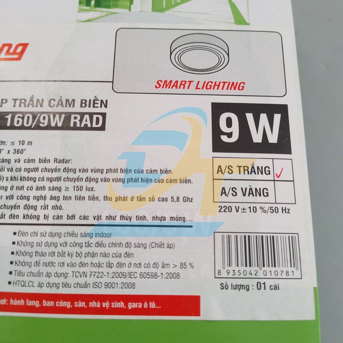 Đ&egrave;n Led ốp trần 9W 6500K Rạng Đ&ocirc;ng D LN05L 160/9W D LN05L 160/9W RangDong | Gi&aacute; rẻ nhất - C&ocirc;ng Ty TNHH Thương Mại Dịch Vụ Đạt T&acirc;m