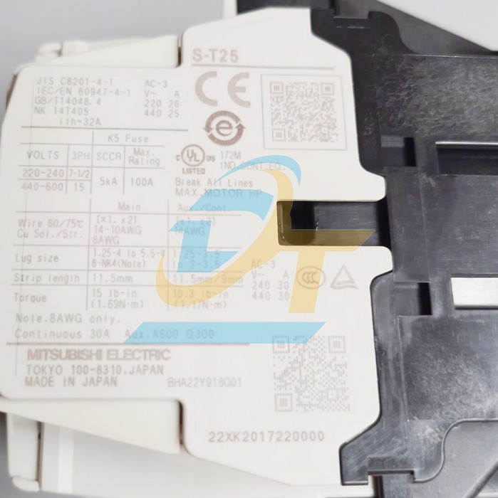 Khởi động từ 3P 30A 200V Mitsubishi S-T25 (2A2B)  MITSUBISHI | Gi&aacute; rẻ nhất - C&ocirc;ng Ty TNHH Thương Mại Dịch Vụ Đạt T&acirc;m