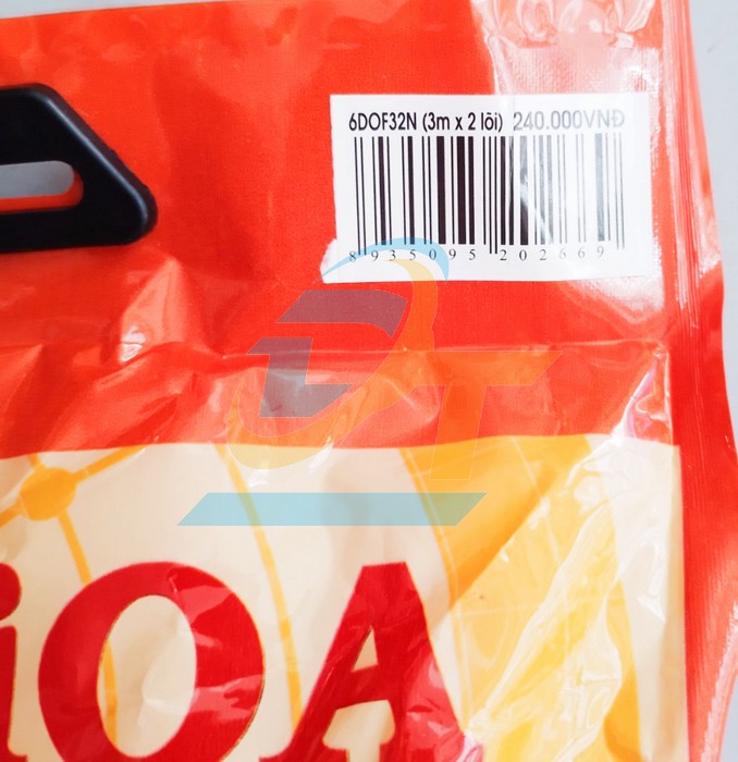 Ổ cắm điện 6 lỗ 3 chấu 6 c&ocirc;ng tắc, d&acirc;y 3m LiOA 6DOF32N 6DOF32N LiOA | Gi&aacute; rẻ nhất - C&ocirc;ng Ty TNHH Thương Mại Dịch Vụ Đạt T&acirc;m