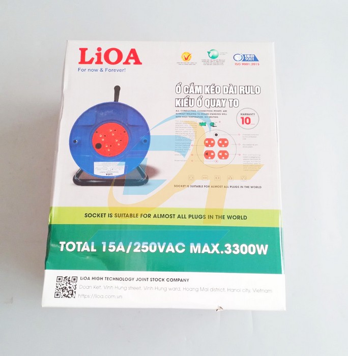 Ổ cắm quay tay kiểu Rulo 30m 15A LiOA QT30-2-15A QT30-2-15A-M LiOA | Gi&aacute; rẻ nhất - C&ocirc;ng Ty TNHH Thương Mại Dịch Vụ Đạt T&acirc;m