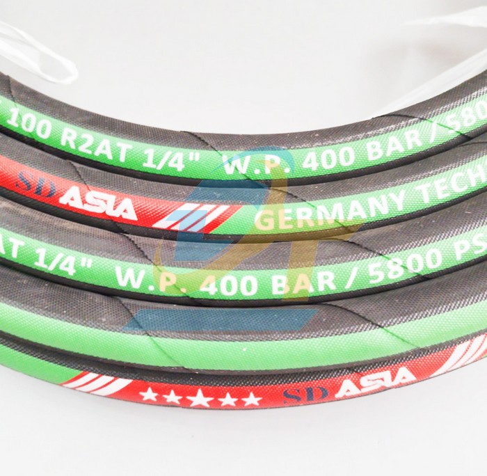 Ống tuy &ocirc; thủy lực 2 lớp bố 1/4"x10000mm bấm 2 đầu ren trong 13 c&ocirc;n l&otilde;m  Germany | Gi&aacute; rẻ nhất - C&ocirc;ng Ty TNHH Thương Mại Dịch Vụ Đạt T&acirc;m